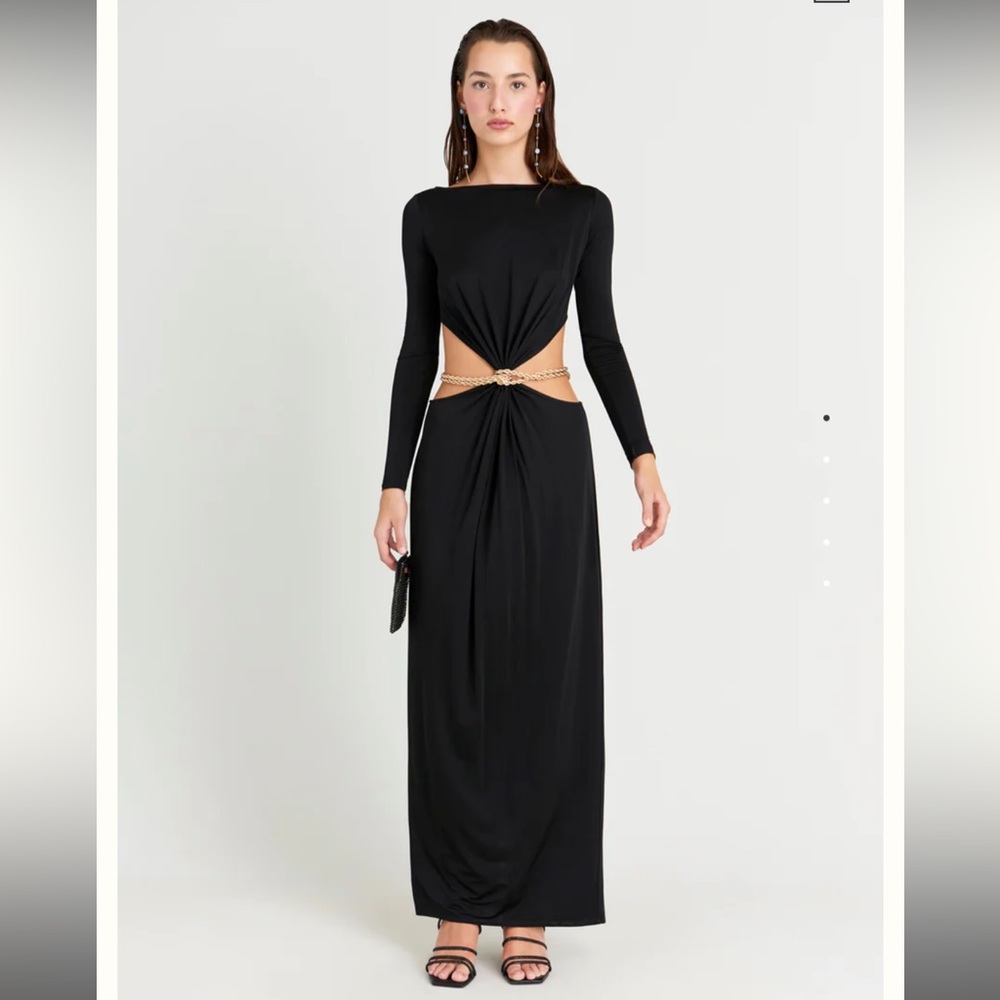 SOLD! CULT GAIA - Grecia Cutout-Waist Golden Chain Gown